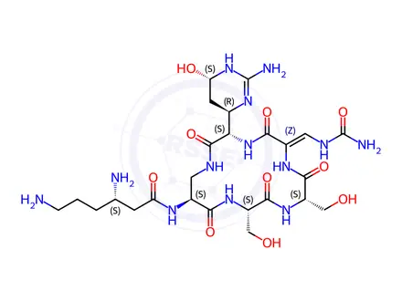 Chemical structure of Viomycin Trihydrochloride