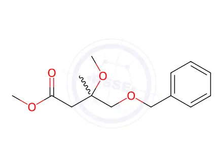 Chemical structure of 3-Methyl-3-methyloxy-4-benzyloxy-butanoic Acid Methyl Ester