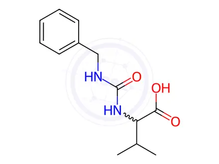 Chemical structure of 2-[(benzylcarbamoyl)amino]-3-methylbutanoic acid