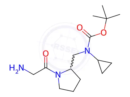 Chemical structure of tert-Butyl ((1-(2-aminoacetyl)pyrrolidin-2-yl)methyl)(cyclopropyl)carbamate