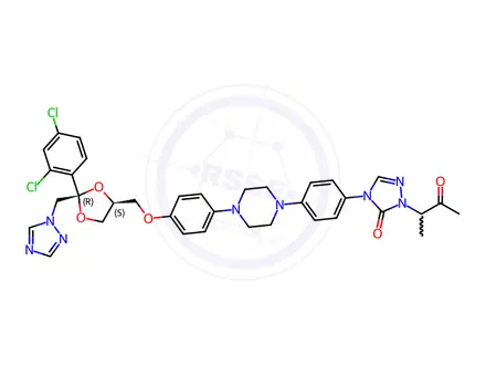 Chemical structure of Itraconazole Impurity 78