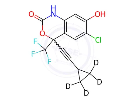 Chemical structure of rac 7-Hydroxy Efavirenz-d4 (Major)