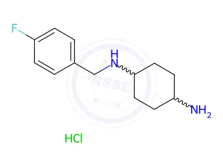 Chemical structure of N-(4-Fluoro-benzyl)-cyclohexane-1,4-diamine hydrochloride