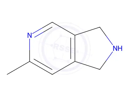 Chemical structure of 6-methyl-2,3-dihydro-1H-pyrrolo[3,4-c]pyridine hydrochloride