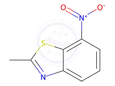 Chemical structure of Benzothiazole, 2-methyl-7-nitro-(6CI,7CI,8CI,9CI)
