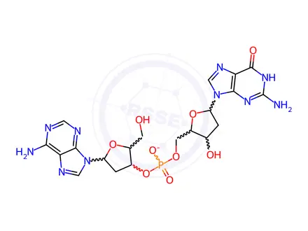 Chemical structure of cisplatin-deoxy(adenosine monophosphate guanosine) adduct