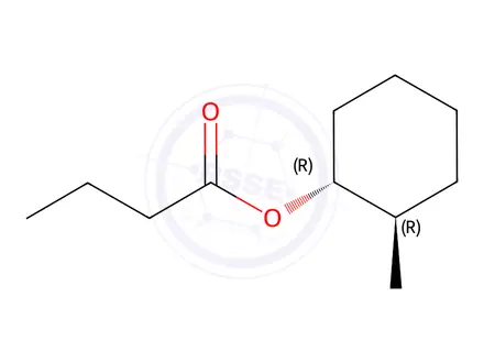 Chemical structure of Butanoic acid, 2-methylcyclohexyl ester, trans-