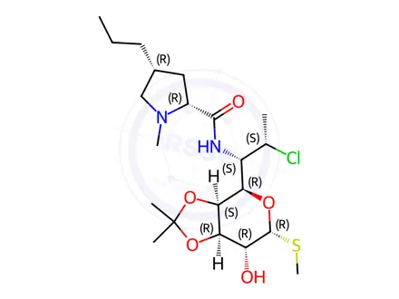 Chemical structure of 3,4-O-Isopropylidene Clindamycin