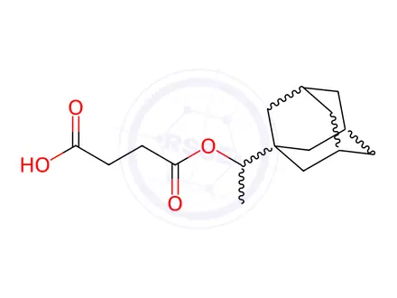 Chemical structure of Succinic acid hydrogen 1-[1-(1-adamantyl)ethyl] ester