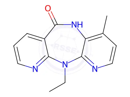 Chemical structure of Nevirapine impurity II {11-ethyl-4-methyl-5,11-dihydr o-6H-dipyrido[3,2-b:2′,3′-e][1,4] diazepin-6-one}