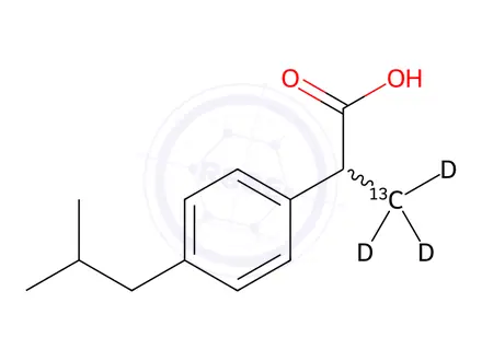 Chemical structure of Ibuprofen-13CD3