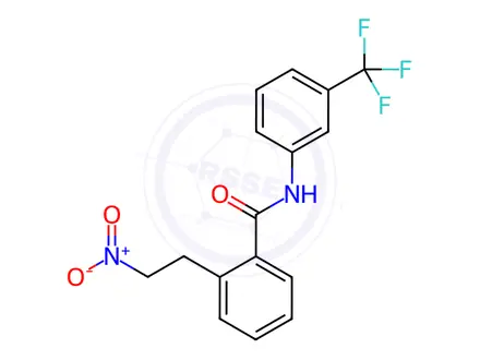 Chemical structure of 2-(2-NITROETHYL)-N-[3-(TRIFLUOROMETHYL)PHENYL]BENZENECARBOXAMIDE