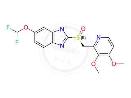 Chemical structure of (S)-(-)-Pantoprazole Sodium Salt