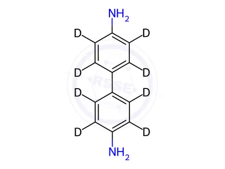 Chemical structure of Benzidine-d8
