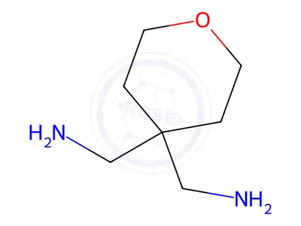 Chemical structure of [4-(Aminomethyl)oxan-4-yl]methanamine Dihydrochloride