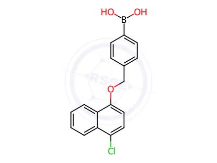 Chemical structure of (4-(((4-Chloronaphthalen-1-yl)oxy)methyl)phenyl)boronic acid