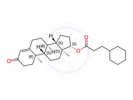 Chemical structure of Testosterone cyclohexylpropionate