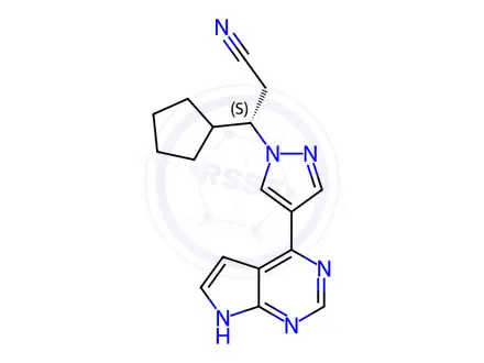 Chemical structure of (S)-Ruxolitinib Phosphate