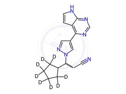 Chemical structure of rac-Ruxolitinib-d8