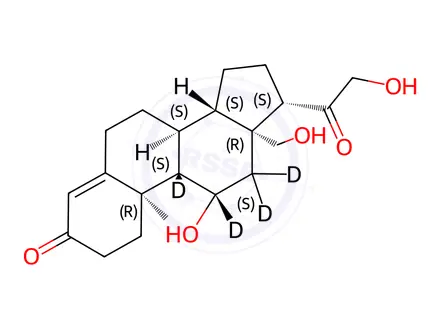Chemical structure of 18-Hydroxy Corticosterone-d4