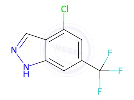 Chemical structure of 4-Chloro-6-(trifluoromethyl)-1H-indazole