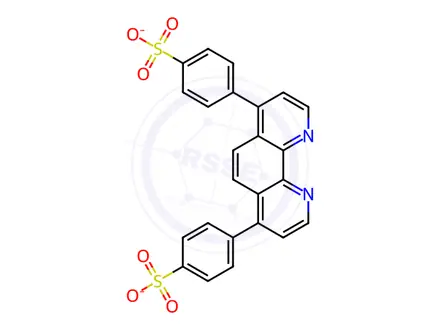 Chemical structure of Bathophenanthrolinedisulfonic acid disodium salt