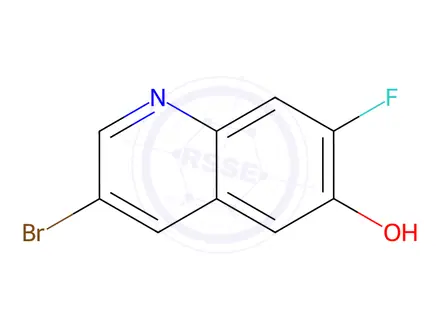 Chemical structure of 3-Bromo-7-fluoroquinolin-6-ol