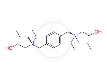 Chemical structure of (p-Phenylenedimethylene)bis(ethyl(2-hydroxyethyl)propylammonium bromid e)