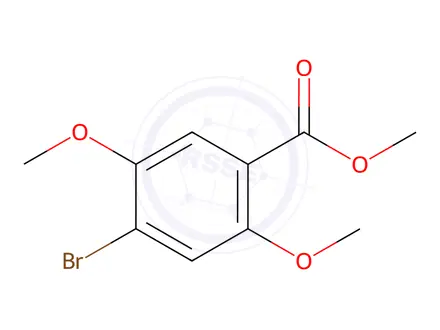 Chemical structure of 4-Bromo-2,5-dimethoxy-benzoic acid methyl ester