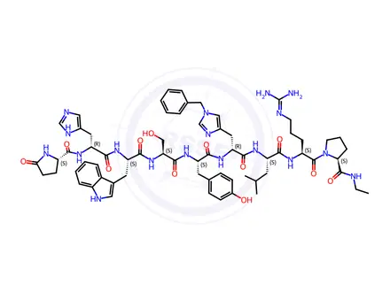 Chemical structure of Histrelin Impurity 1 (D-His2-Histrelin)