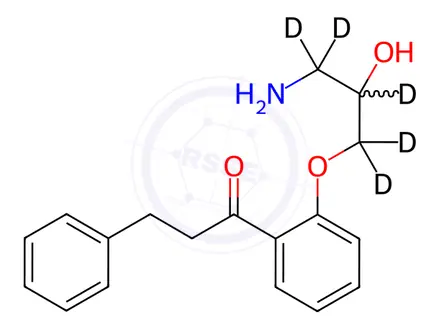 Chemical structure of N-Depropyl Propafenone-d5 Oxalate Salt