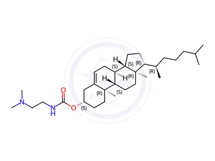 Chemical structure of 3β[N-(N',N'-Dimethylaminoethane)-carbamoyl]cholesterol