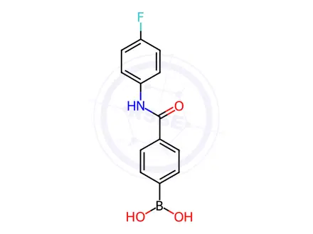 Chemical structure of (4-((4-Fluorophenyl)carbamoyl)phenyl)boronic acid