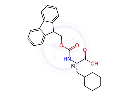 Chemical structure of Fmoc-β-cyclohexyl-Ala-OH