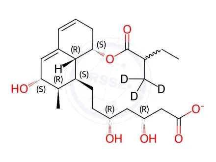 Chemical structure of 3α-Hydroxy Pravastatin-d3 Sodium Salt