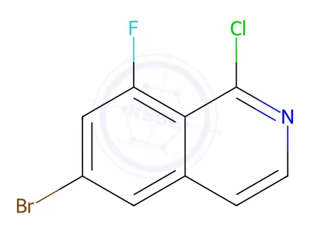 Chemical structure of Isoquinoline, 6-bromo-1-chloro-8-fluoro-