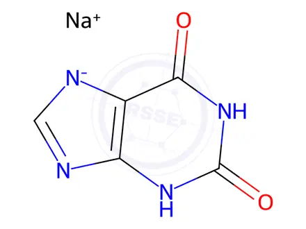 Chemical structure of Xanthine Sodium