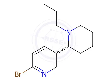 Chemical structure of 2-Bromo-5-(1-propylpiperidin-2-yl)pyridine