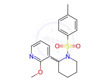 Chemical structure of 2-Methoxy-3-(1-tosylpiperidin-2-yl)pyridine