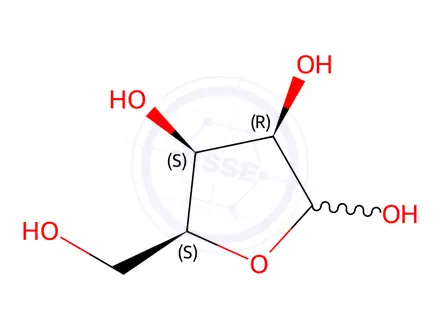 Chemical structure of (3R,4S,5S)-5-(Hydroxymethyl)tetrahydrofuran-2,3,4-triol