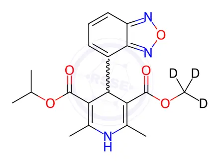 Chemical structure of Isradipine-d3