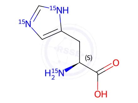 Chemical structure of L-Histidine-15N3