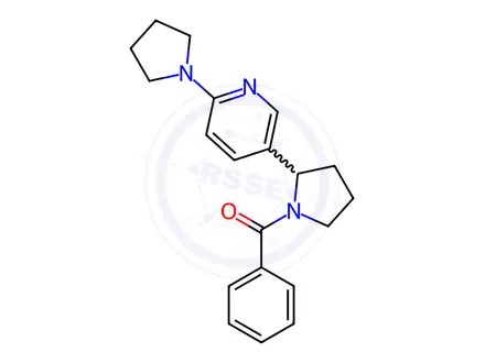 Chemical structure of Phenyl(2-(6-(pyrrolidin-1-yl)pyridin-3-yl)pyrrolidin-1-yl)methanone