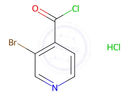 Chemical structure of 3-bromopyridine-4-carbonyl chloride hydrochloride