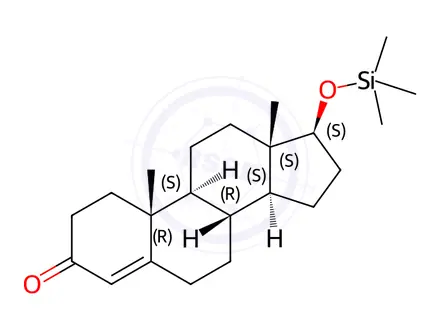 Chemical structure of 17ß-(Trimethylsiloxy)testosterone