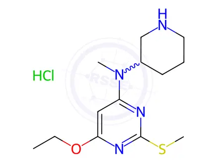 Chemical structure of (6-Ethoxy-2-Methylsulfanyl-pyriMidin-4-yl)-Methyl-piperidin-3-yl-aMine hydrochloride