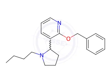 Chemical structure of 2-(Benzyloxy)-3-(1-butylpyrrolidin-2-yl)pyridine