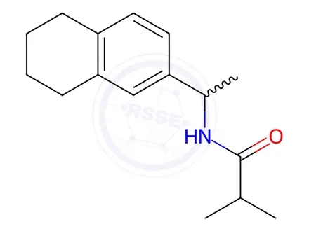 Chemical structure of n-(1-(5,6,7,8-Tetrahydronaphthalen-2-yl)ethyl)isobutyramide