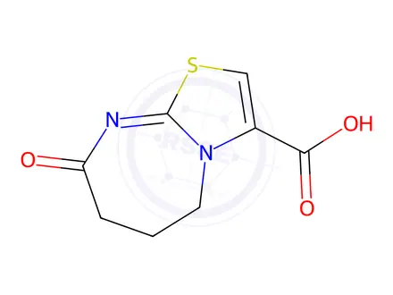 Chemical structure of 8-Oxo-5,6,7,8-tetrahydrothiazolo[3,2-a][1,3]diazepine-3-carboxylic acid