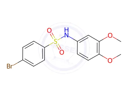 Chemical structure of 4-bromo-N-(3,4-dimethoxyphenyl)benzenesulfonamide